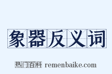 象器反义词是什么意思的图片